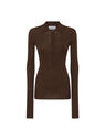 THE ATTICO Dark brown sweater dark brown 248WCK112KWS001204