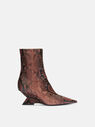 THE ATTICO ''Cheope'' brown and black ankle boot Brown/black 248WS712EL003756