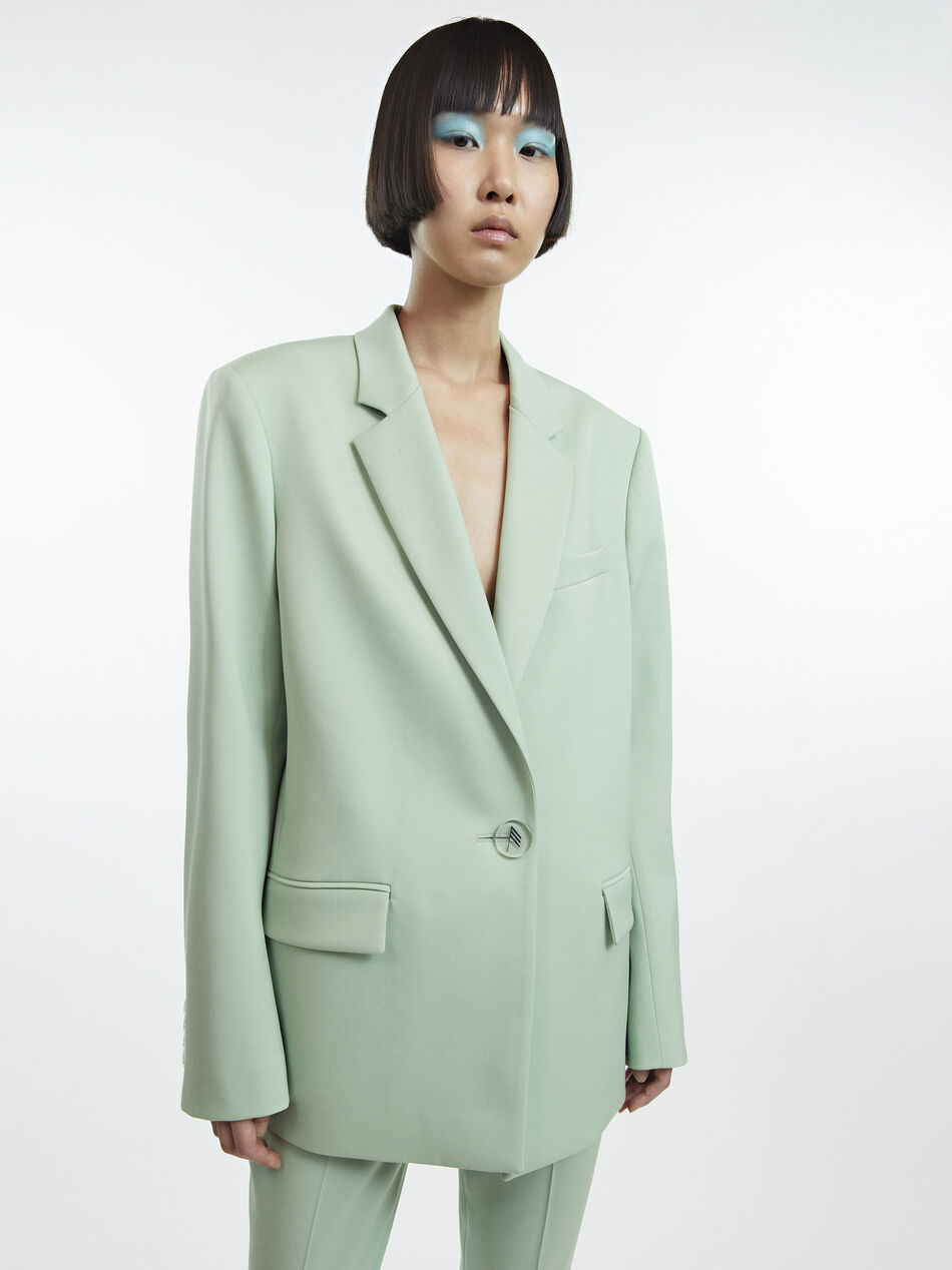 ''Bianca'' sage green blazer for Women | THE ATTICO®