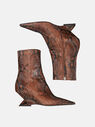 THE ATTICO ''Cheope'' brown and black ankle boot Brown/black 248WS712EL003756