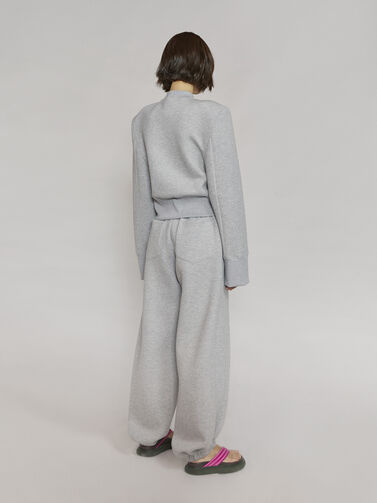 Cotton jersey sweatpants in grey - The Attico