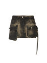 THE ATTICO Lark and pirate black ''Fay'' mini skirt Lark/pirate black SPEWCS136C109832