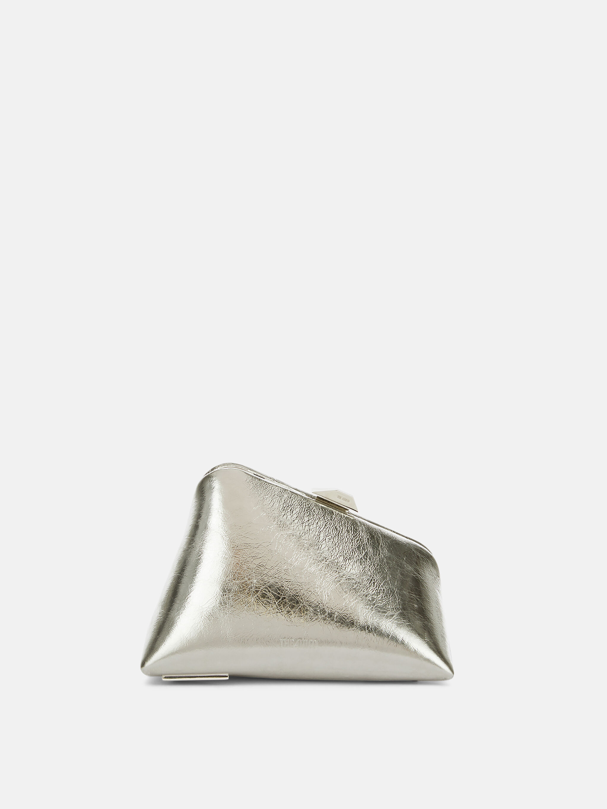 Floral Textured Silver Log Metallic Clutch Sling Bag – Priyaasi