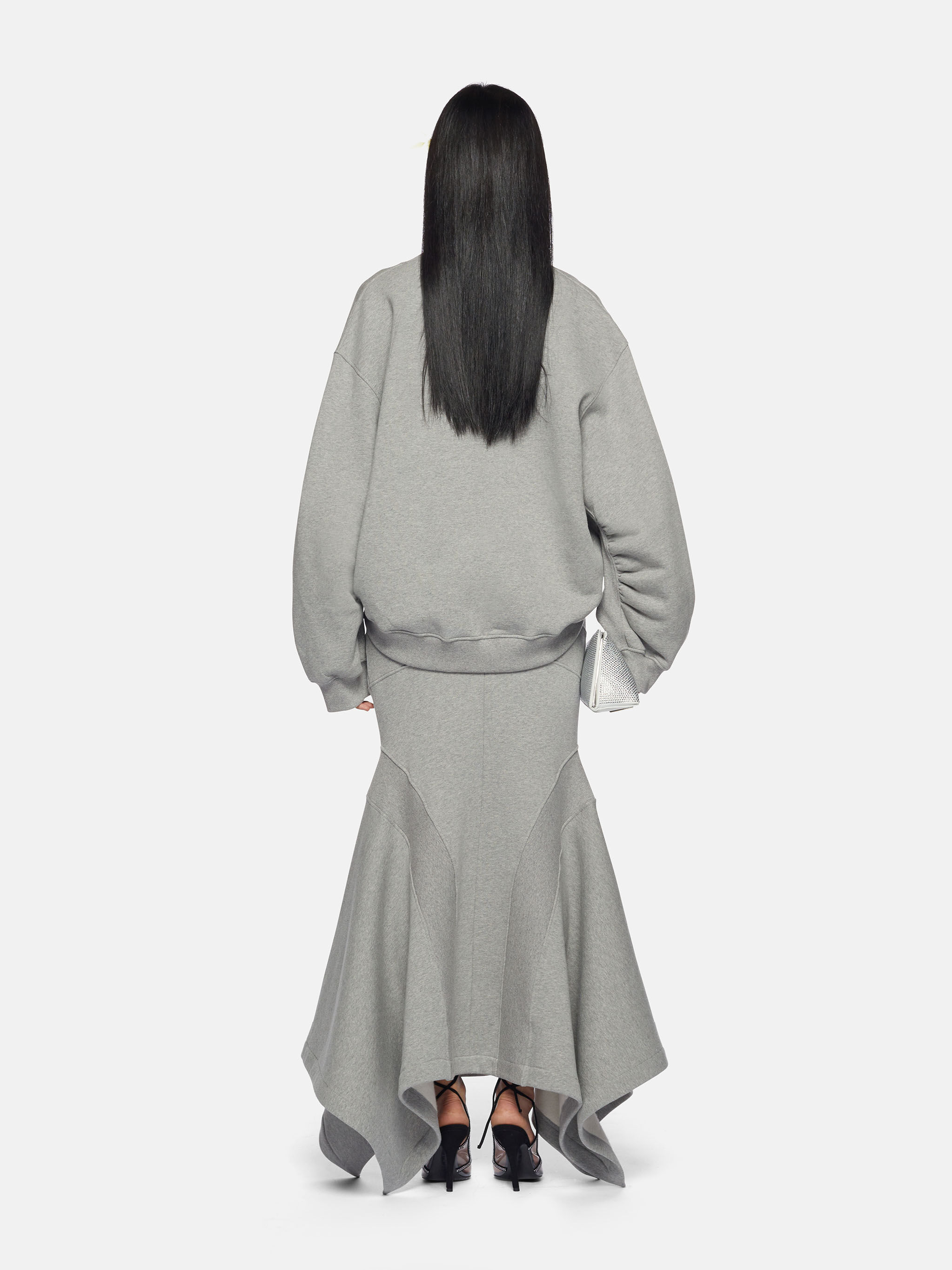 Melange grey sweatshirt for Women | THE ATTICO®