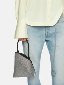 THE ATTICO Sunset crystal-embellished faux leather tote