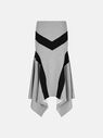 THE ATTICO Grey and black long skirt light grey melange 247WCS254JF03183