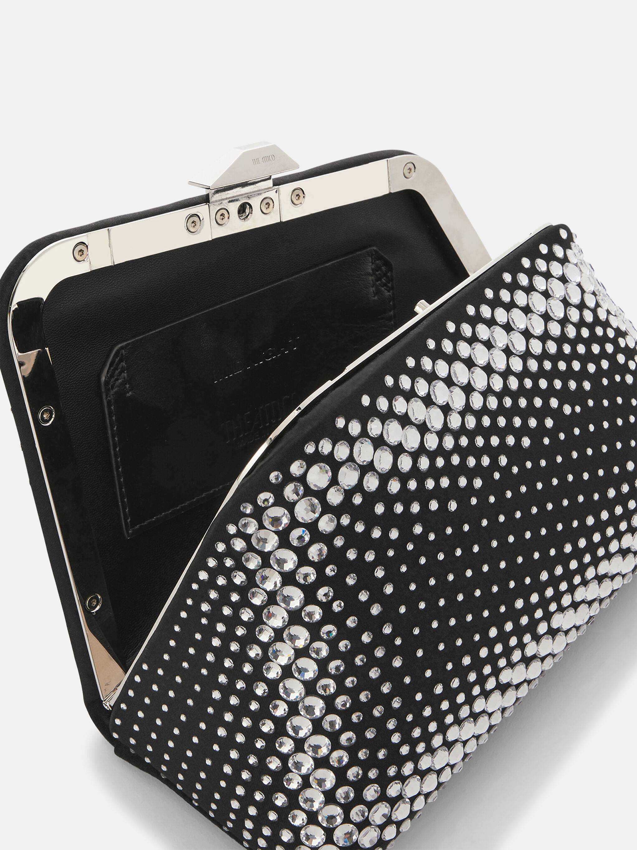 THE ATTICO ''Midnight'' black and crystal mini clutch female Black and  Crystal