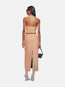 THE ATTICO Pink sand midi skirt NUDE 248WCS225E100004