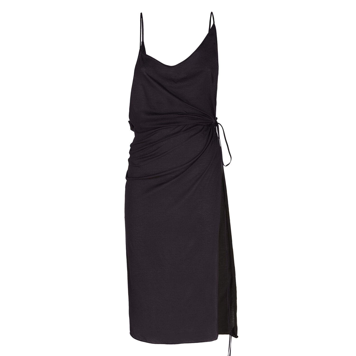 The Attico New in gend - Black Midi Dress Black Main Fabric: 100% Cotton
