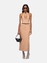 THE ATTICO Pink sand midi skirt NUDE 248WCS225E100004