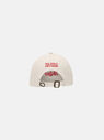 THE ATTICO ''Ibiza'' cap off-white and bright red WHITE/RED SPEWAC37C110059
