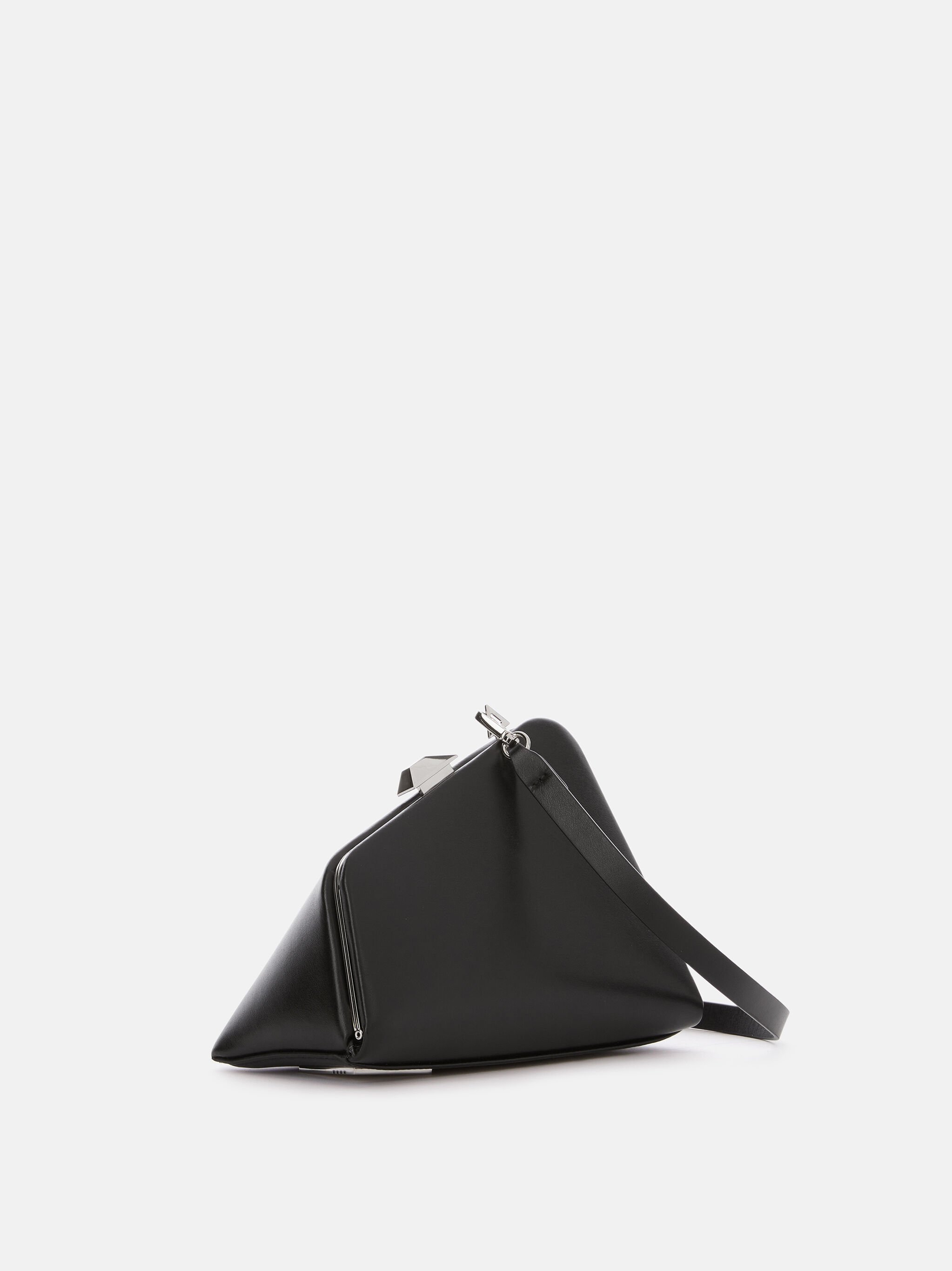 The Attico Midnight stud-embellished leather clutch bag - Black