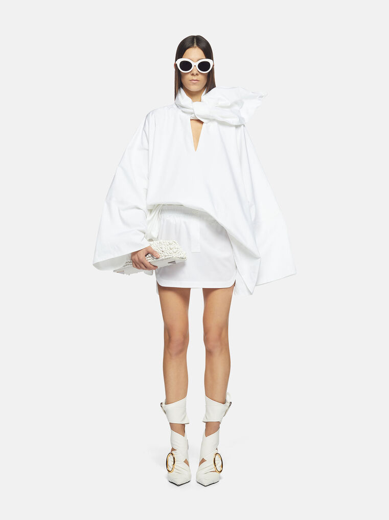 Shop Attico ''rooney'' White Mini Skirt