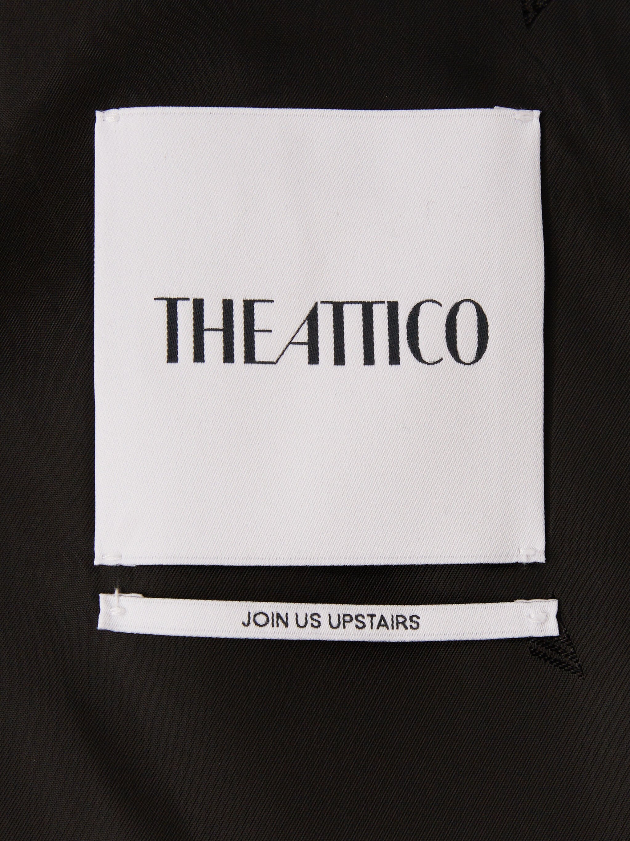 The Attico logo-jacquard trousers - White
