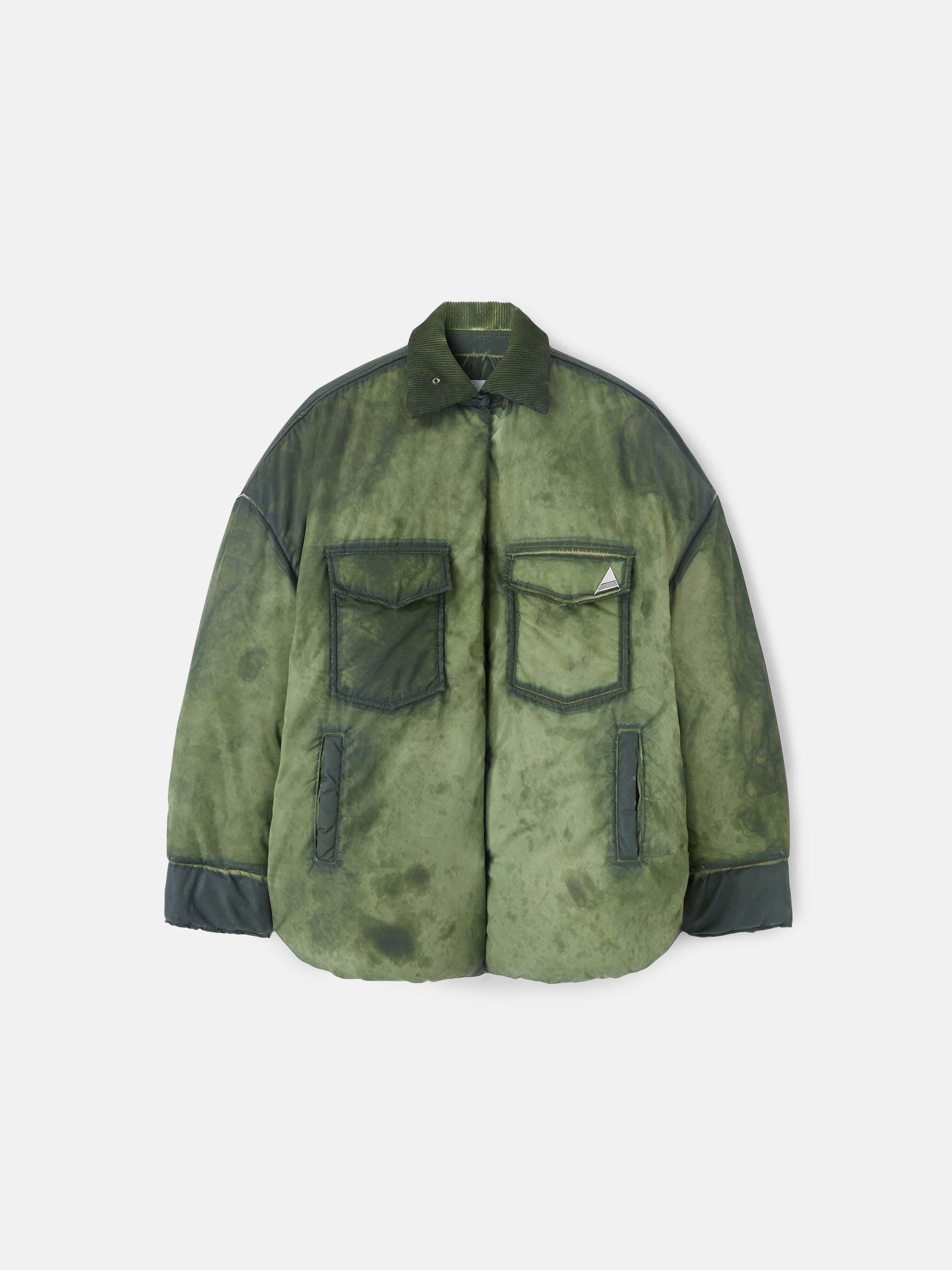 Military green short coat nylon for Women | THE ATTICO®