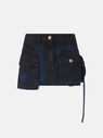 THE ATTICO Navy and pirate black ''Fay'' mini skirt Navy blazer/ pirate black SPEWCS136C108831