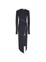 THE ATTICO Black midi dress BLACK 248WCM158E100100