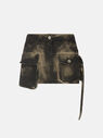 THE ATTICO Lark and pirate black ''Fay'' mini skirt Lark/pirate black SPEWCS136C109832