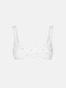 THE ATTICO White and crystal top WHITE/CRYSTAL 247WCT275J051L480