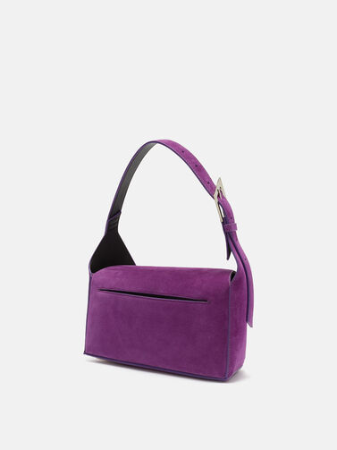 purple shoulder bag