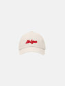 THE ATTICO ''Ibiza'' cap off-white and bright red WHITE/RED SPEWAC37C110059