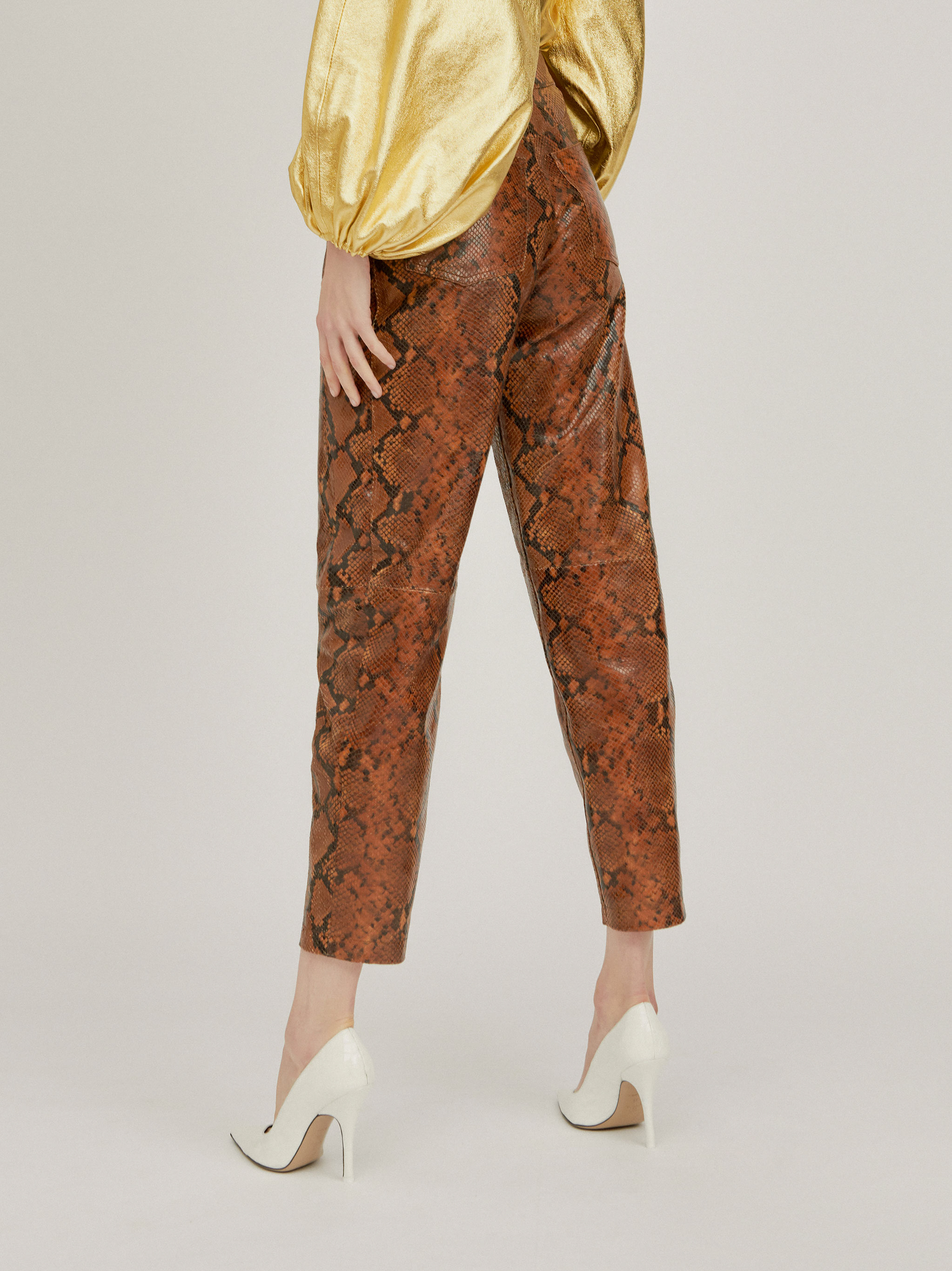 zara python pants